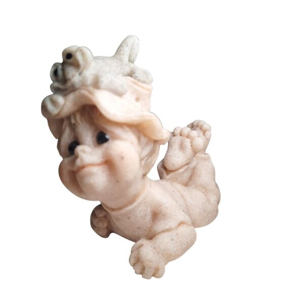 Quarry Kids Frog Child Figurine Franklin Fyfe Hitchin a Ride Vintage 2001 - Picture 2 of 10